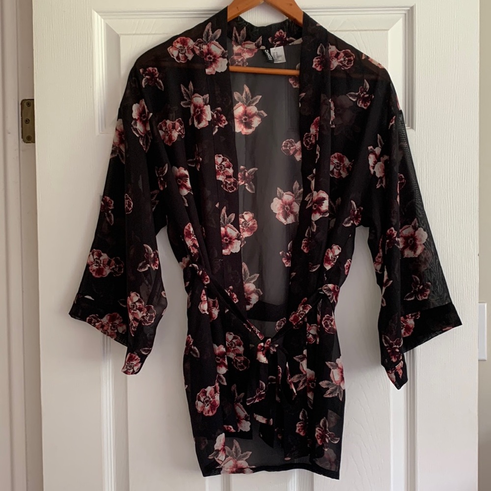 SOLD Sheer Floral Kimono